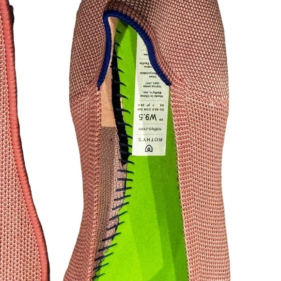 Rothy's The Point Ballet Flat Slip On Comfortable in Blush Pink Size W9.5 NWOB - Picture 11 of 12